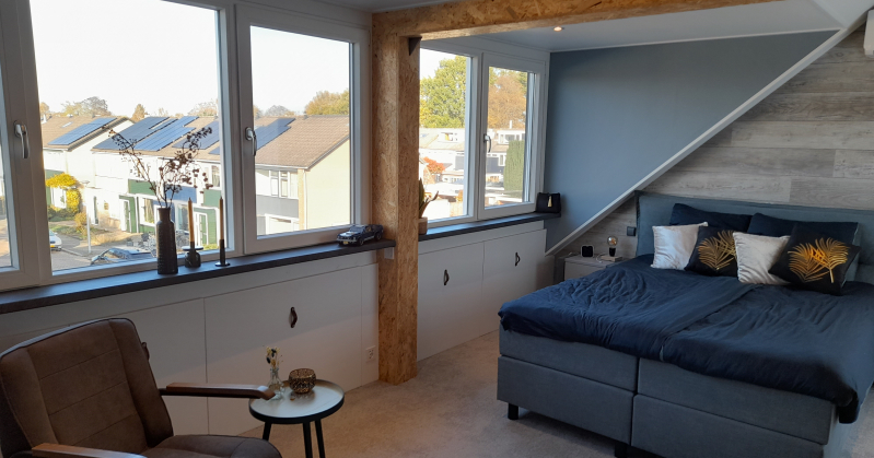 Slaapkamer binnenruimte dakkapel